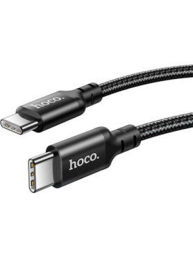 Hoco X14 Double Speed Braided USB 2.0 Cable USB-C male - USB-C 60W Μαύρο 1m (HC-X14TT)