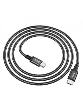 Hoco X14 Double Speed Braided USB 2.0 Cable USB-C male - USB-C 60W Μαύρο 1m (HC-X14TT)