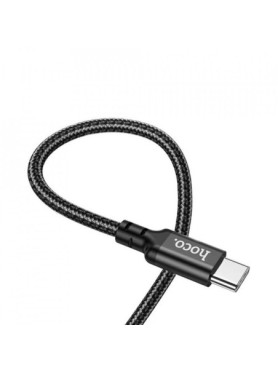 Hoco X14 Double Speed Braided USB 2.0 Cable USB-C male - USB-C 60W Μαύρο 1m (HC-X14TT)