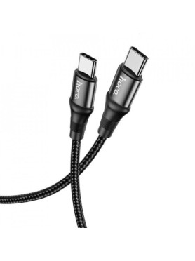 Hoco X14 Double Speed Braided USB 2.0 Cable USB-C male - USB-C 60W Μαύρο 1m (HC-X14TT)