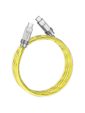 Hoco U113 USB 2.0 Cable USB-C male - USB-C 100W Χρυσό 1m