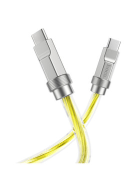 Hoco U113 USB 2.0 Cable USB-C male - USB-C 100W Χρυσό 1m