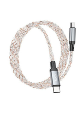 Hoco U112 Shine LED USB 2.0 Cable USB-C male - USB-C 20W Πολύχρωμο 1m