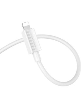 Hoco USB-C to Lightning Cable 27W Λευκό 1m (HC-X107TL-WH)