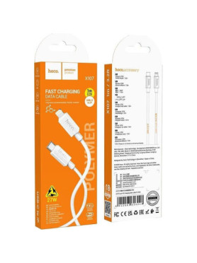 Hoco USB-C to Lightning Cable 27W Λευκό 1m (HC-X107TL-WH)