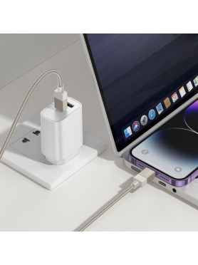 Hoco X110 Honorific Braided USB-C to Lightning Cable 27W Χρυσό 1m