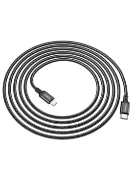 Hoco X14 Double Speed Braided USB-C to Lightning Cable 20W Μαύρο 2m
