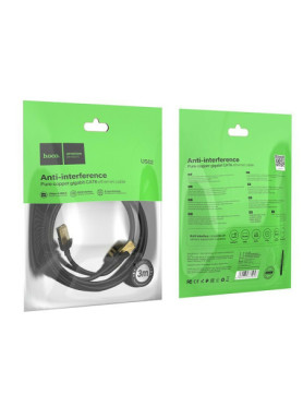 Hoco US02 U/UTP Cat.6 Καλώδιο Δικτύου Ethernet 3m Μαύρο