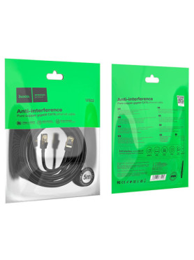 Hoco US02 U/UTP Cat.6 Καλώδιο Δικτύου Ethernet 5m Μαύρο