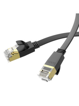 Hoco US07 Flat U/UTP Cat.6 Καλώδιο Δικτύου Ethernet 3m Μαύρο