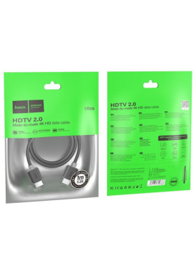 Hoco US08 HDMI 2.0 Cable HDMI male - HDMI male 1m Μαύρο