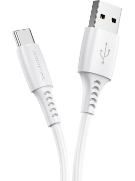 Borofone BX40 Regular USB 2.0 Cable USB-C male - USB-A male Πολύχρωμο 1m (BX40) 30τμχ