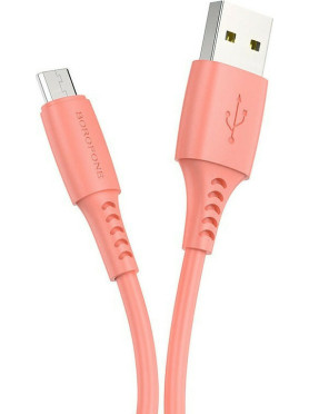 Borofone BX40 30τμχ Regular USB 2.0 to micro USB Cable Πολύχρωμο 1m