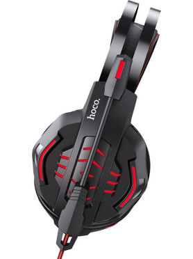 Hoco W102 Cool Tour Over Ear Gaming Headset με σύνδεση 3.5mm / USB Κόκκινο