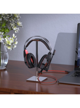 Hoco W102 Cool Tour Over Ear Gaming Headset με σύνδεση 3.5mm / USB Κόκκινο