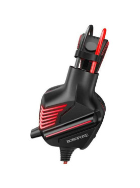 Borofone BO101 Racing Over Ear Gaming Headset με σύνδεση USB / 3.5mm Κόκκινο
