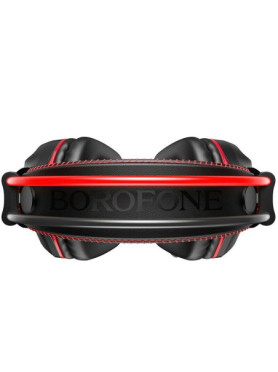 Borofone BO101 Racing Over Ear Gaming Headset με σύνδεση USB / 3.5mm Κόκκινο