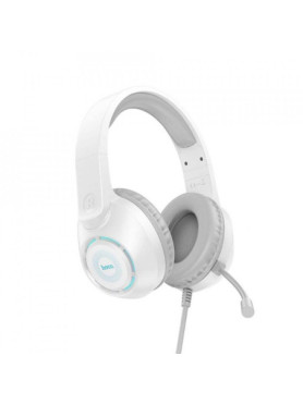 Hoco W108 Over Ear Gaming Headset με σύνδεση 3.5mm / USB Λευκό