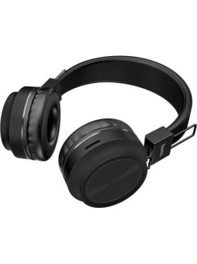 Hoco W25 Promise Ασύρματα / Ενσύρματα On Ear Ακουστικά με 12 ώρες Λειτουργίας Μαύρα HOC-W25-BK
