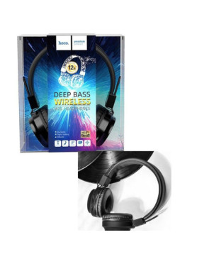 Hoco W25 Promise Ασύρματα / Ενσύρματα On Ear Ακουστικά με 12 ώρες Λειτουργίας Μαύρα HOC-W25-BK