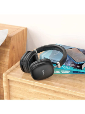 Hoco W35 Ασύρματα / Ενσύρματα Over Ear Ακουστικά με 40 ώρες Λειτουργίας Μαύρα HOC-W35-BK