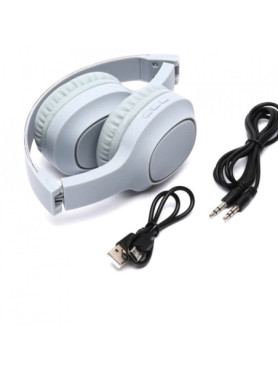 Hoco Charm W46 Ασύρματα Bluetooth Over Ear Ακουστικά με 20 ώρες Λειτουργίας Light Blue Gray HC-W46BL