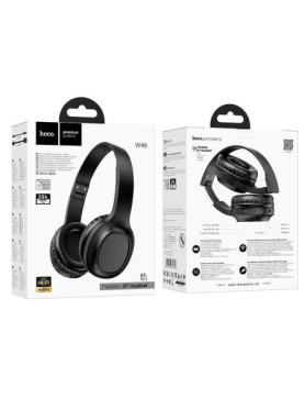 Hoco Charm W46 Ασύρματα Bluetooth Over Ear Ακουστικά με 20 ώρες Λειτουργίας Milky White