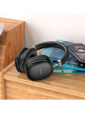Hoco W35 Max Joy Ασύρματα / Ενσύρματα Over Ear Ακουστικά με 40 ώρες Λειτουργίας Μαύρα W35 Max Joy