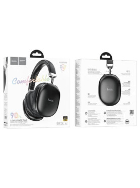 Hoco W35 Max Joy Ασύρματα / Ενσύρματα Over Ear Ακουστικά με 40 ώρες Λειτουργίας Μαύρα W35 Max Joy