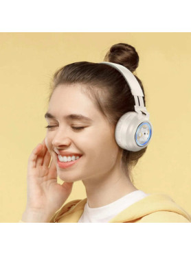Hoco W50 Ασύρματα Bluetooth Παιδικά On Ear Ακουστικά με 12 ώρες Λειτουργίας Milky White