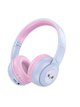 Hoco W50 Ασύρματα / Ενσύρματα Παιδικά On Ear Ακουστικά Ροζ