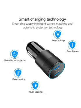 Leewello Φορτιστής Αυτοκινήτου 40W 0.8A Γρήγορης Φόρτισης με Θύρες: 2xType-C