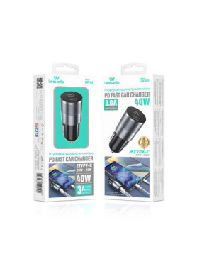 Leewello Φορτιστής Αυτοκινήτου 40W 0.8A Γρήγορης Φόρτισης με Θύρες: 2xType-C