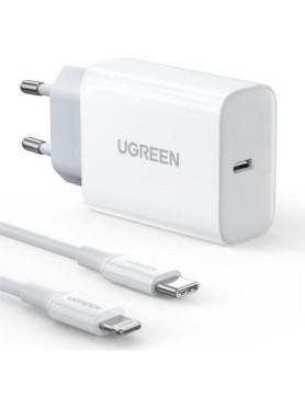 Leewello Φορτιστής με Θύρα USB-C και Καλώδιο USB-C - USB-C 20W Λευκός (LW-4124)