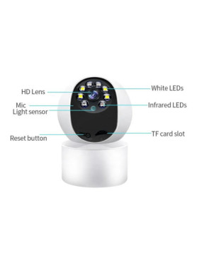 Leewello LW-342 IP Κάμερα Παρακολούθησης Wi-Fi Full HD+ 3MP με Αμφίδρομη Επικοινωνία και Φακό 3.6mm