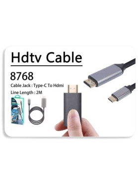 New Science Cable HDMI male - USB-C male 2m Μαύρο