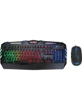 Weibo WB-520 Σετ Gaming Μηχανικό Πληκτρολόγιο με Μεμβράνης διακόπτες και RGB φωτισμό &amp; Ποντίκι (Αγγλικό US)