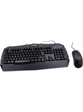 Weibo WB-520 Σετ Gaming Μηχανικό Πληκτρολόγιο με Μεμβράνης διακόπτες και RGB φωτισμό &amp; Ποντίκι (Αγγλικό US)