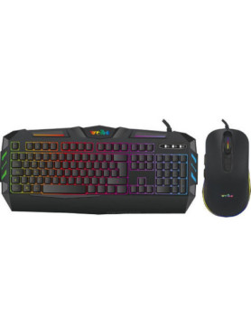 Weibo WB-520 Σετ Gaming Μηχανικό Πληκτρολόγιο με Μεμβράνης διακόπτες και RGB φωτισμό &amp; Ποντίκι (Αγγλικό US)
