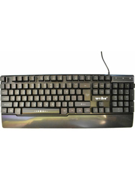 Weibo WB-100 Dark Hero Gaming Πληκτρολόγιο με RGB φωτισμό (Αγγλικό US)