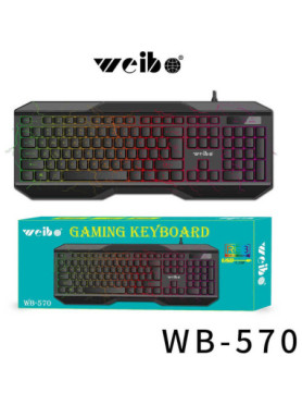 Weibo 655709 Gaming Πληκτρολόγιο με Φωτιζόμενα πλήκτρα (Αγγλικό US)