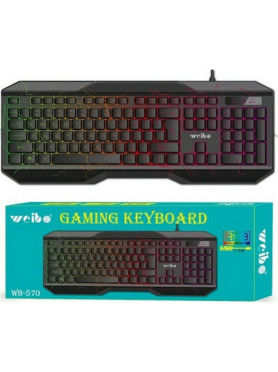 Weibo 655709 Gaming Πληκτρολόγιο με Φωτιζόμενα πλήκτρα (Αγγλικό US)