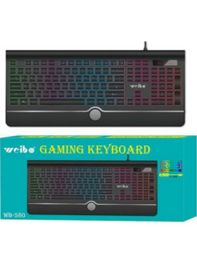 Weibo 655808 Gaming Πληκτρολόγιο με Φωτιζόμενα πλήκτρα (Αγγλικό US)
