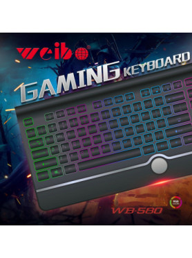 Weibo 655808 Gaming Πληκτρολόγιο με Φωτιζόμενα πλήκτρα (Αγγλικό US)