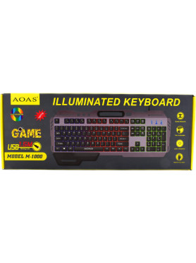 Aoas AOAS M-1000 Gaming Πληκτρολόγιο με RGB φωτισμό (Αγγλικό US)