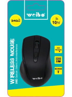 Weibo 2819B Ασύρματο Mini Ποντίκι Μαύρο