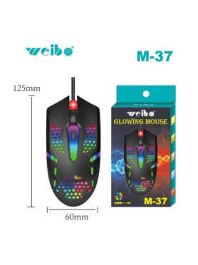 Weibo M-37 RGB Gaming Ποντίκι Μαύρο