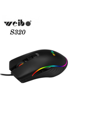 Weibo S320 RGB Gaming Ποντίκι Μαύρο