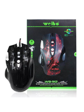Weibo WB912 RGB Gaming Ποντίκι Μαύρο