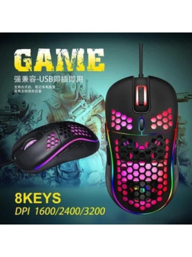 Weibo WB919 RGB Gaming Ποντίκι 3200 DPI Μαύρο